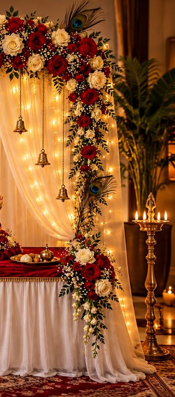 Dussehra decor: lamps and ambient lighting